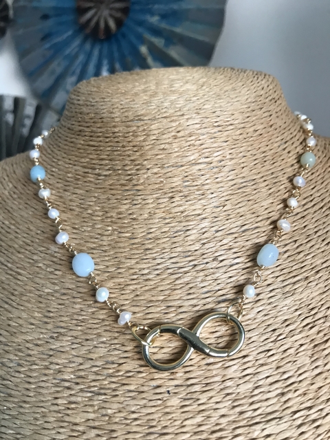 Collar Amazonita infinito
