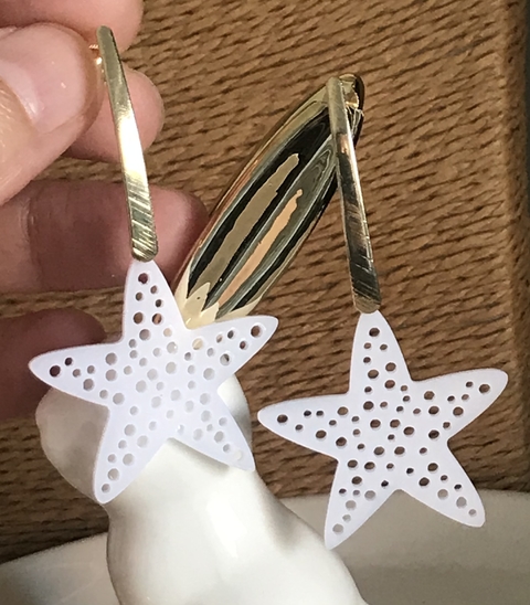 Aros star acrílico blanco