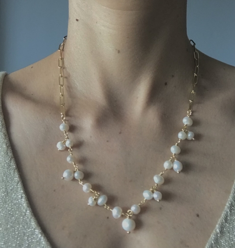 Collar perlas de rio