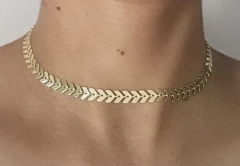 Collar Choker hojas