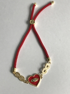 Pulsera roja protección corazón infinito en internet