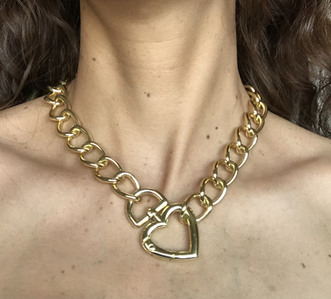 Collar Choker broche corazón