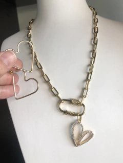 Collar Corazón broche cupido