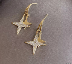Aros doble estrella circón