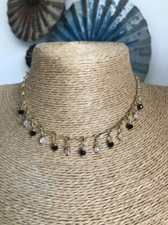 Collar cristales black and white - comprar online