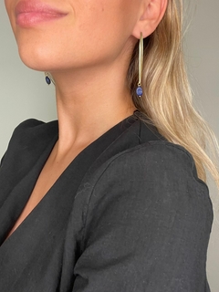 Aros largo lapislázuli - comprar online