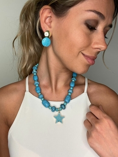 Collar estrella turquesa - comprar online