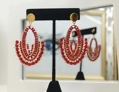 Aros Óvalo rojos