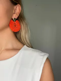 Aro rojo mostacillas