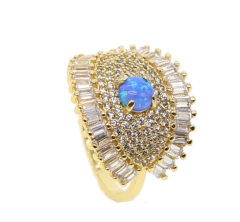 Anillo ojo ópalo azul