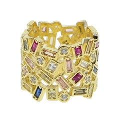 Anillo cristales de colores en internet