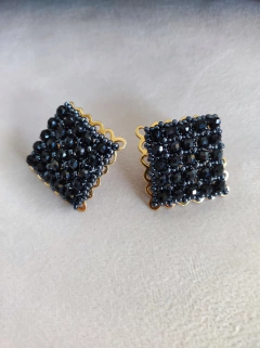 Aros colombianos cuadrados negros - comprar online
