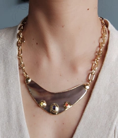 Collar cuerno concha media luna