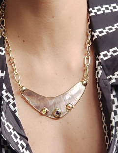 Collar cuerno concha media luna - comprar online