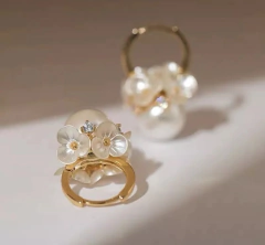 Aros Flore perlas - comprar online