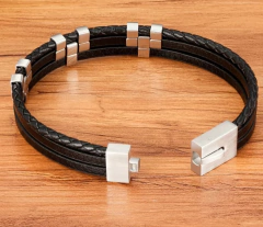 Pulsera negra triple - comprar online