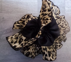 Colet XL animal print cuerina negra