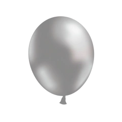 Globos Globolandia Perlados Plateado 12" x25