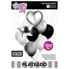 Set de Globos Plateado