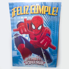 Afiche feliz cumple hombre araña x1