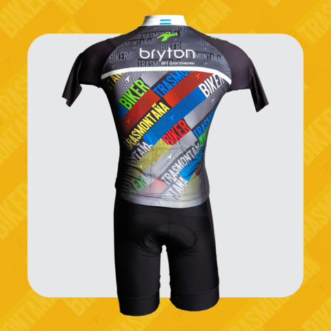 Conjunto Jersey Remera Ciclista y Calza Hombre (Brand Black)
