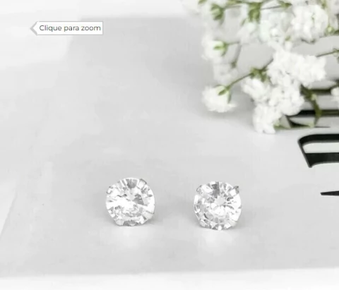 Brinco Redondo Zircônia - 6mm - comprar online