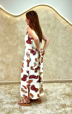 VESTIDO COM AMARRAÇÃO E FENDA LEZ A LEZ - Moda Viva