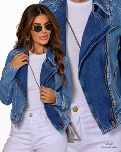 JAQUETA JEANS COM ZÍPER LATERAL REVANCHE - comprar online