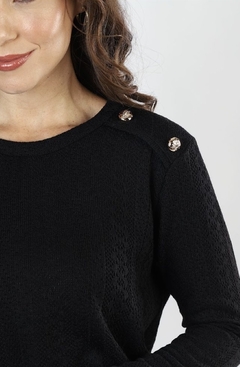 Imagem do BLUSA MANGA LONGA DE TRICOT COM DETALHE NO OMBRO