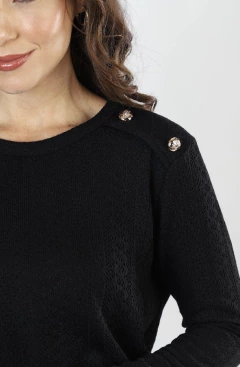 Imagem do BLUSA MANGA LONGA DE TRICOT COM DETALHE NO OMBRO