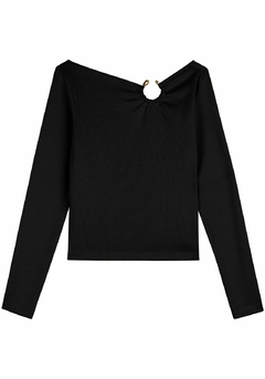 Imagem do BLUSA MANGA LONGA COM DETALHE DE ARGOLA