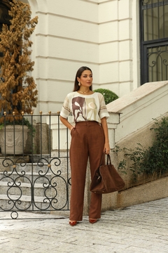 CALÇA RETA DE LINHO - comprar online