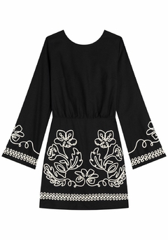Imagem do VESTIDO CURTO MANGA LONGA COM BORDADO