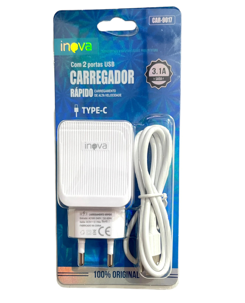 Carregador Rápido 3.1A Tipo C