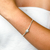 Pulseira de Berloques Fecho Coração Cravejado em Prata 925 - comprar online