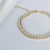 Pulseira Riviera Baguete Banho de Ouro - Semijoia
