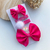 Laço ou Hair clips Pink poá