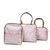 KIT BOLSA MATERNIDADE POÁ 3PCS ROSA BEBÊ