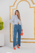 Calça Jeans Lumini Reta Barra Irregular - comprar online