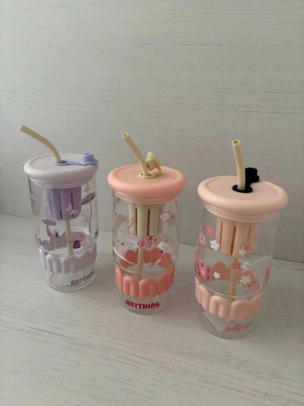 Vasos de color largos