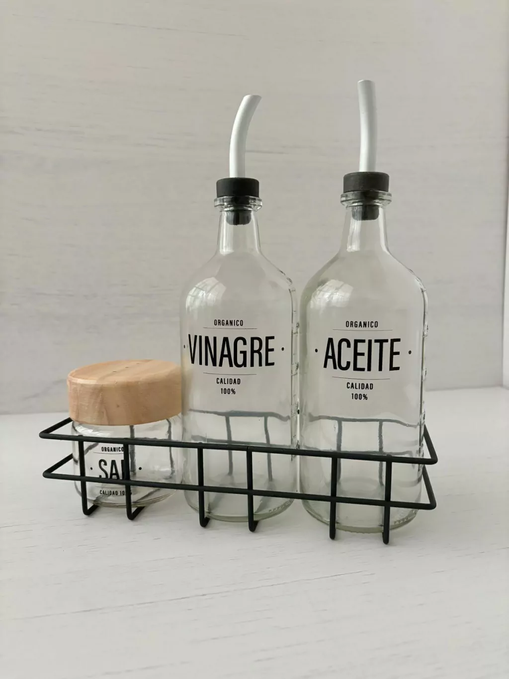 Set vinagre aceite y sal