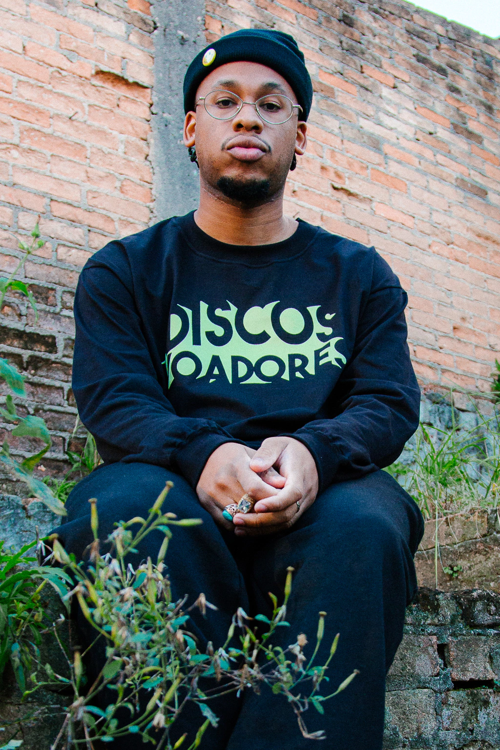 Camiseta Manga Longa GLOW Preta