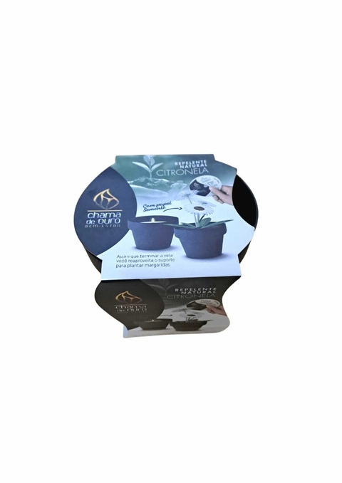Vela Citronela c/Vaso e Papel Semente