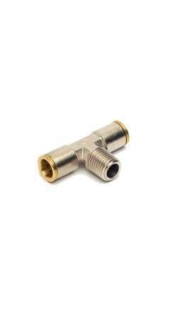 TEE MACHO CENTRAL TUBO X TUBO 1/4"X1/8" - 801.0.014.018C
