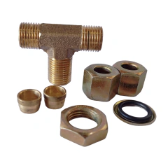 TEE MACHO CENTRAL TUBO X ROSCA 16MMX16MMX1 - 211.0.16.M16C - Conecta Componentes Automotivos 