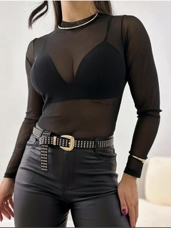 Blusa Tule Manga Longa - comprar online
