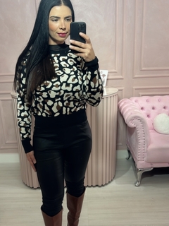Blusa Modal Onça Preta e Marrom - comprar online