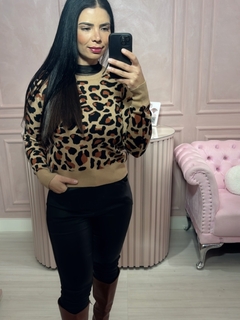Blusa Modal Onça Marrom - comprar online