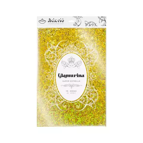 Glamurina – Papel con escamas brillantes
