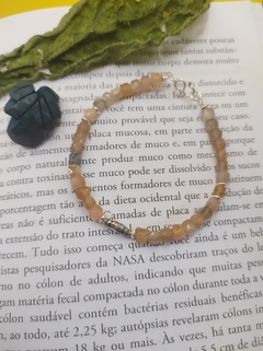 pulseira pedra da lua - luzdeprata